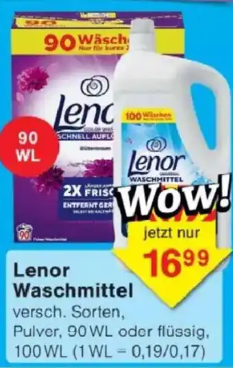 Jawoll Lenor Waschmittel Angebot