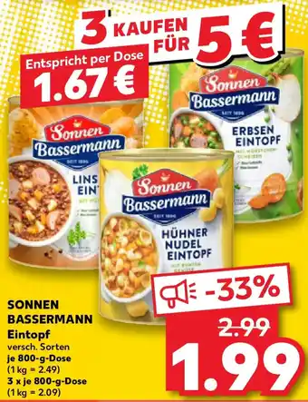 Kaufland SONNEN BASSERMANN Eintopf Angebot