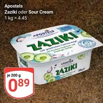 Globus Apostels Zaziki oder Sour Cream Angebot