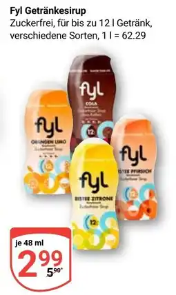Globus Fyl Getränkesirup Angebot
