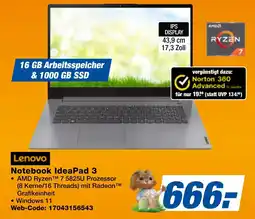 expert Techno Land Lenovo Notebook IdeaPad 3 Angebot