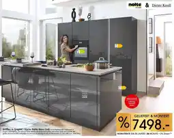 Zurbrüggen Grifflos in Graphit - Küche Nolte Nova Lack Angebot