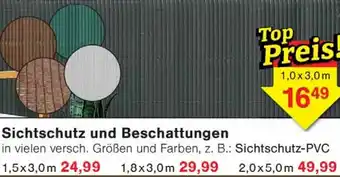 Wiglo Wunderland Sichtschutz und Beschattungen Angebot