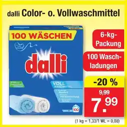 Zimmermann Dalli color- oder vollwaschmittel Angebot