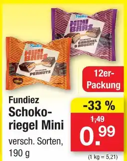 Zimmermann Fundiez schokoriegel mini peanuts Angebot