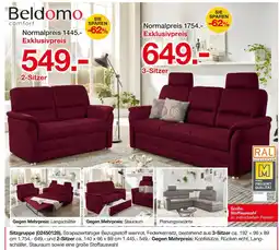 Möbelzentrum Pforzheim Beldomo 2-sitzer Angebot