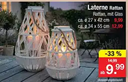 Zimmermann Laterne rattan Angebot