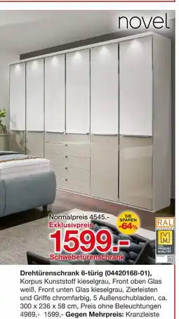 Möbelzentrum Pforzheim Novel drehtürenschrank 6-türig Angebot