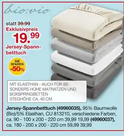 Möbelzentrum Pforzheim Bio:vio jersey-spannbetttuch Angebot