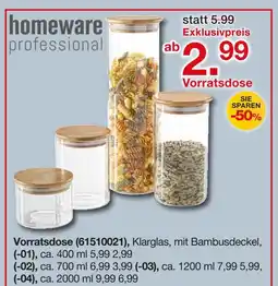 Möbelzentrum Pforzheim Homeware professional vorratsdose ca. 400 ml Angebot