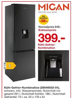 Möbelzentrum Pforzheim Mican kühl-gefrier-kombination Angebot