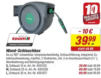 toom Baumarkt Toom wand-schlauchbox s Angebot