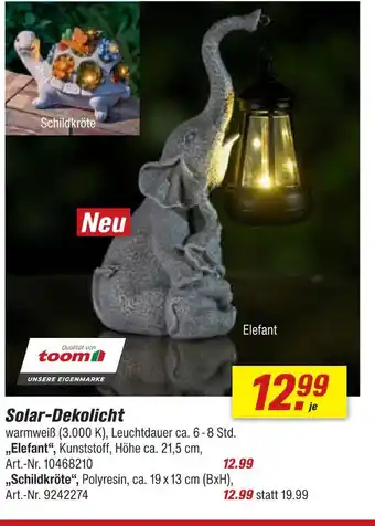 toom Baumarkt Solar-dekolicht elefant Angebot