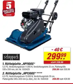 toom Baumarkt Scheppach rüttelplatte „hp1100s“ Angebot
