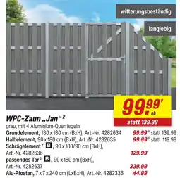 toom Baumarkt Wpc-zaun „jan“ grundelement Angebot