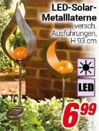 CENTERSHOP LED-Solar Metalllaterne Angebot