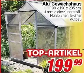 CENTERSHOP Alu-Gewächshaus Angebot