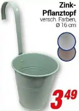 CENTERSHOP Zink Pflanztopf Angebot