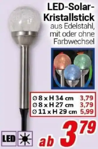 CENTERSHOP LED-Solar Kristallstick Angebot