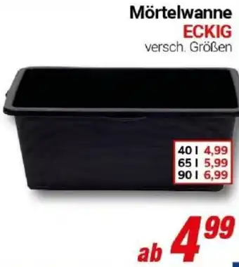 CENTERSHOP Mörtelwanne ECKIG Angebot