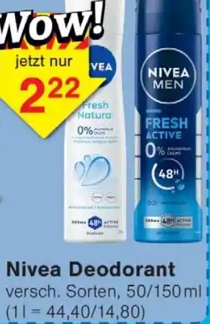 Wiglo Wunderland Nivea Deodorant Angebot
