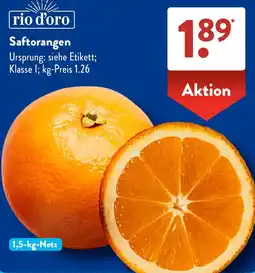 Aldi Süd rio d'oro Saftorangen Angebot