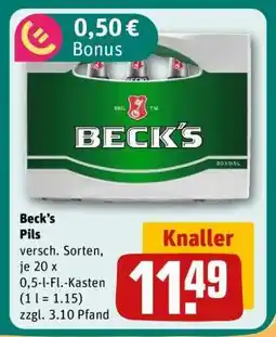 REWE Beck's Pils Angebot