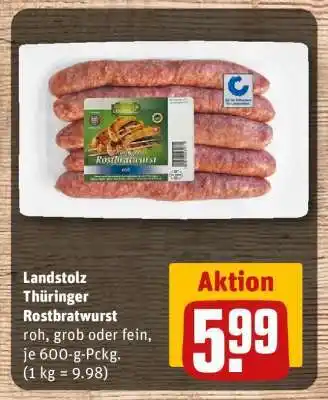 REWE Landstolz Thüringer Rostbratwurst Angebot