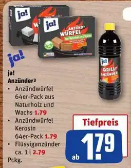 REWE ja! Flüssiganzünder ca. 1 l Angebot