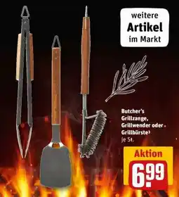 REWE Butcher’s Grillzange, Grillwender oder Grillbürste Angebot