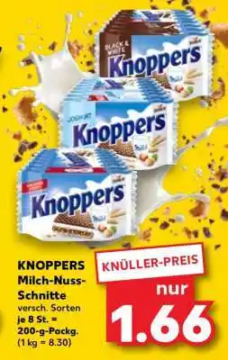 Kaufland KNOPPERS Milch-Nuss-Schnitte Angebot