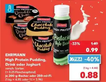 Kaufland EHRMANN High Protein Pudding, Drink oder Joghurt Angebot