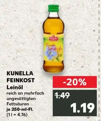 Kaufland KUNELLA FEINKOST Leinöl Angebot