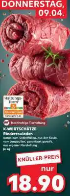 Kaufland K-WERTSCHÄTZE Rinderrouladen Angebot