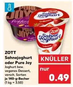 Kaufland Zott Sahnejoghurt oder Pure Joy Angebot