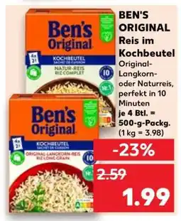 Kaufland Ben’s Original Reis im Kochbeutel Angebot