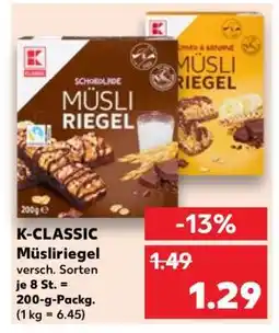 Kaufland K-CLASSIC Müsliriegel Angebot