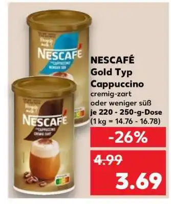 Kaufland NESCAFÉ Gold Typ Cappuccino Angebot