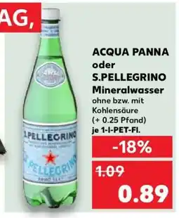 Kaufland ACQUA PANNA oder S.PELLEGRINO Mineralwasser Angebot