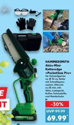Kaufland HAMMERSMITH Akku-Mini-Kettensäge PocketSaw Pro Angebot