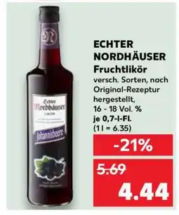 Kaufland Echter Nordhäuser Fruchtlikör Angebot