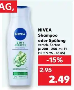 Kaufland NIVEA Shampoo oder Spülung Angebot