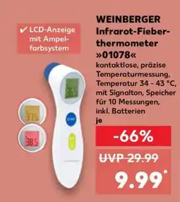 Kaufland WEINBERGER Infrarot-Fieberthermometer 01078 Angebot
