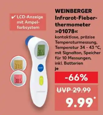 Kaufland WEINBERGER Infrarot-Fieberthermometer 01078 Angebot