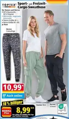 Norma Sport- und Freizeit-Cargo-Sweathose Angebot