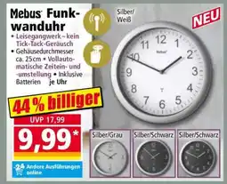 Norma Mebus Funkwanduhr Angebot
