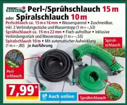 Norma Perl-/Sprühschlauch 15 m oder Spiralschlauch 10 m Angebot