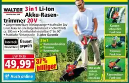 Norma WALTER 3 in 1 Li-Ion Akku-Rasentrimmer 20 V Angebot