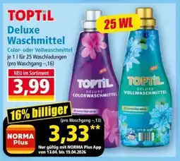 Norma TOPTiL Deluxe Waschmittel Angebot