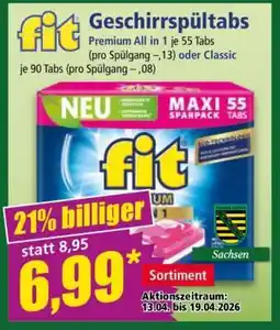 Norma Fit Geschirrspültabs Angebot